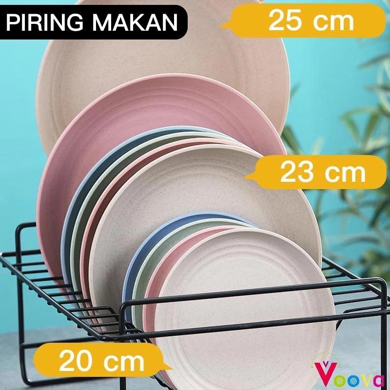 Voova Piring Plastik Diameter 25 cm 6 pcs Mix