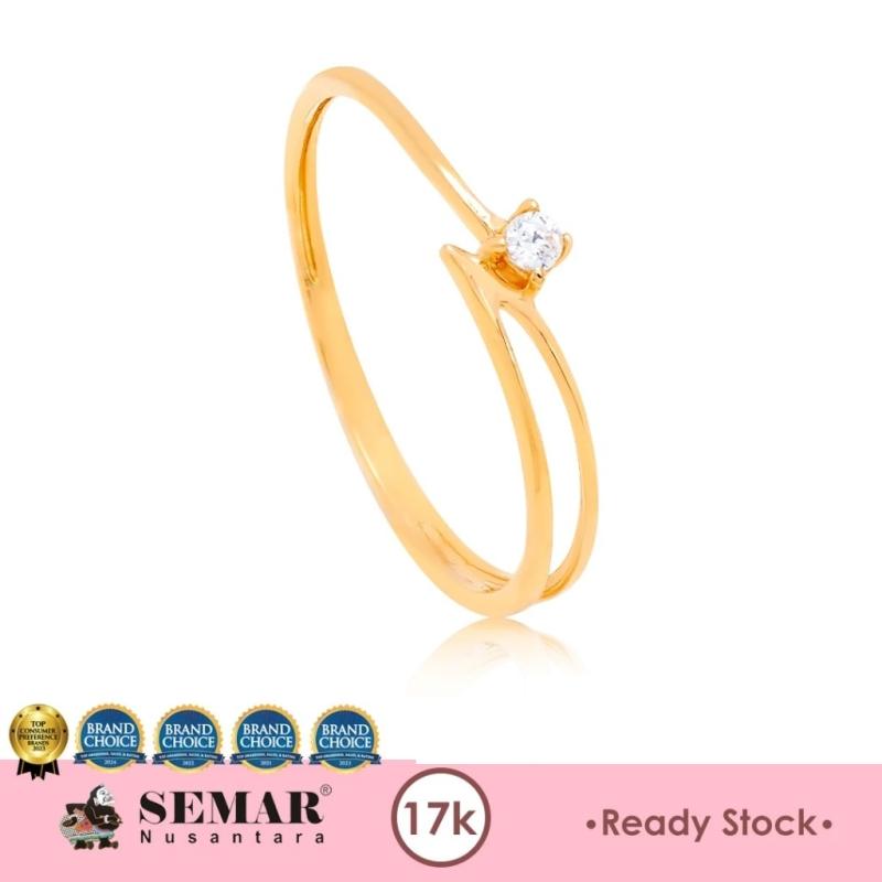 Cincin Emas Nausha Gold 17K Diameter 1.83-1.87 cm Semar Nusantara