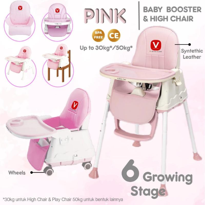 V-Baby Care Kursi Makan Bayi G01 - Pink