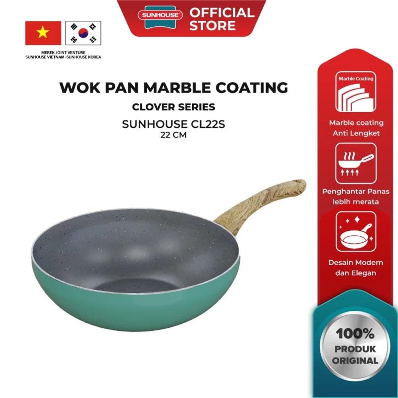 Sunhouse Clover Marble Deep Pan 22 cm CL22S
