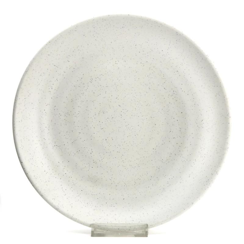 Onyx Piring Makan Melamin Ceper 9 inch, 12099 Cosmic Granite, 1 lusin (12 pcs) - Ivory