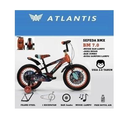 BMX Atlantis Sepeda Anak 5-7 Tahun 16 Inch Oren