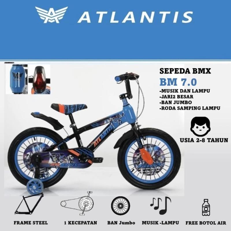 BMX Atlantis Sepeda Anak 5-7 Tahun 16 Inch Biru