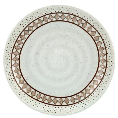 Onyx Piring Makan Melamin Ceper 9 inch, 12099 Cosmic Granite, 1/2 lusin (6 pcs) - Anjanara