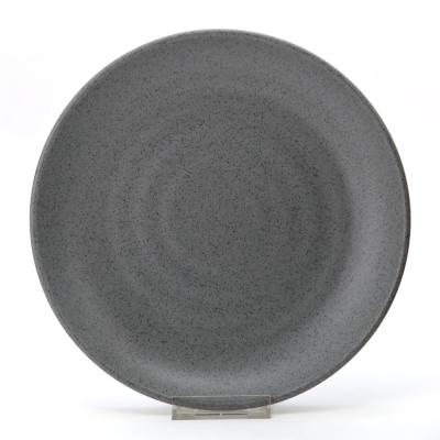 Onyx Piring Makan Melamin Ceper 9 inch, 12099 Cosmic Granite, 1/2 lusin (6 pcs) - Abu-abu