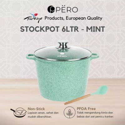 Pero Stock Pot Panci 6 Liter 24 cm + Tutup - Mint