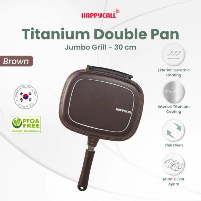 HappyCall Titanium Double Pan Jumbo Grill Brown 30 cm