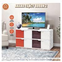 Akako Lemari Pakaian 2 Susun 8 Pintu Motif Random